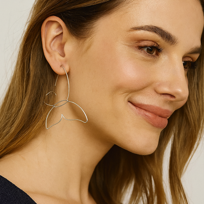 Motýlí ucho | Velké motýlí naušnice pro ženy