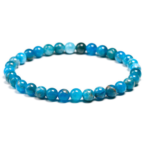Blaues Apatit-Perlenarmband, 6mm, 8mm, 10mm, für Meditation, Damen und Herren.