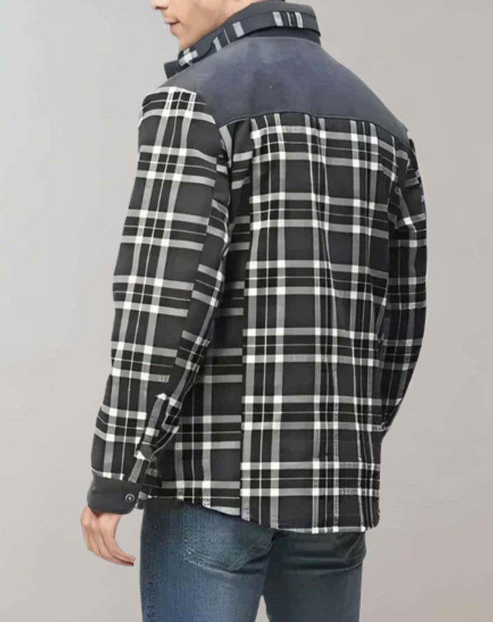 Zateplená pánská flanelová bunda s fleecem – FlanelStil