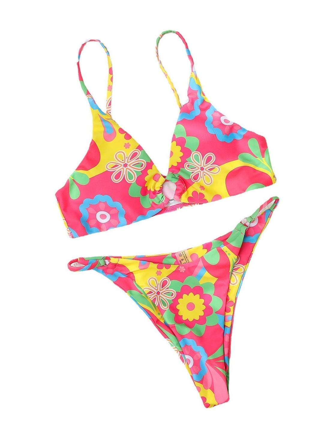 Bikini set s růžovým květinovým vzorem – Liliane