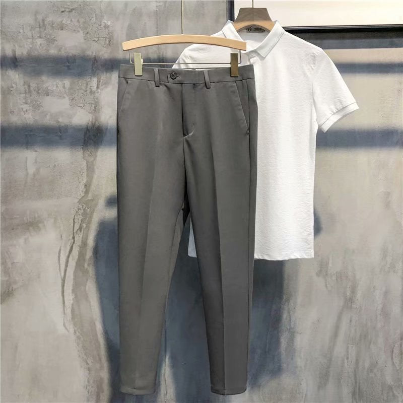 Slim Fit formální pánské kalhoty – Milán