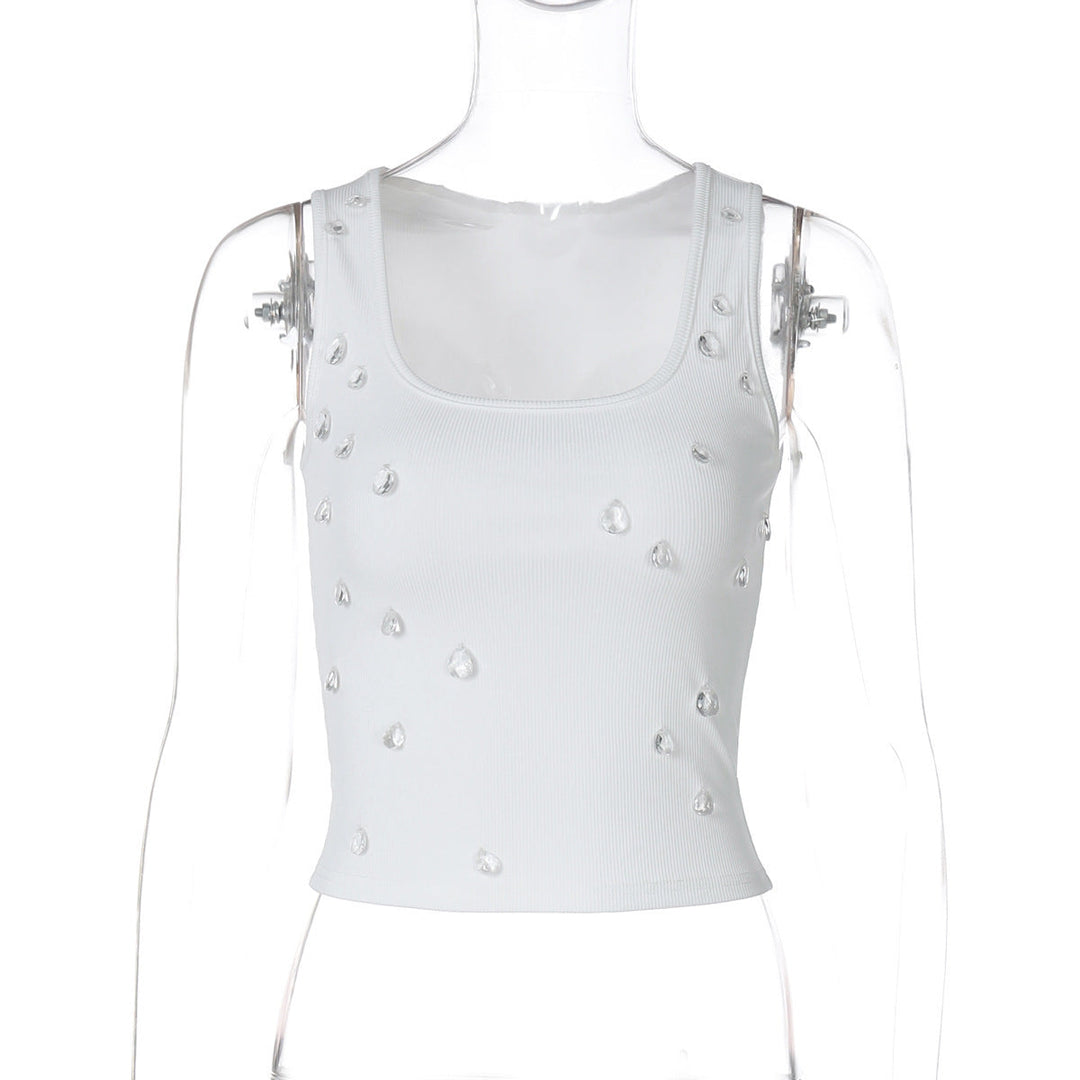 Trendy dámský cropped top s dekorativním detailem a přiléhavým střihem – Liora