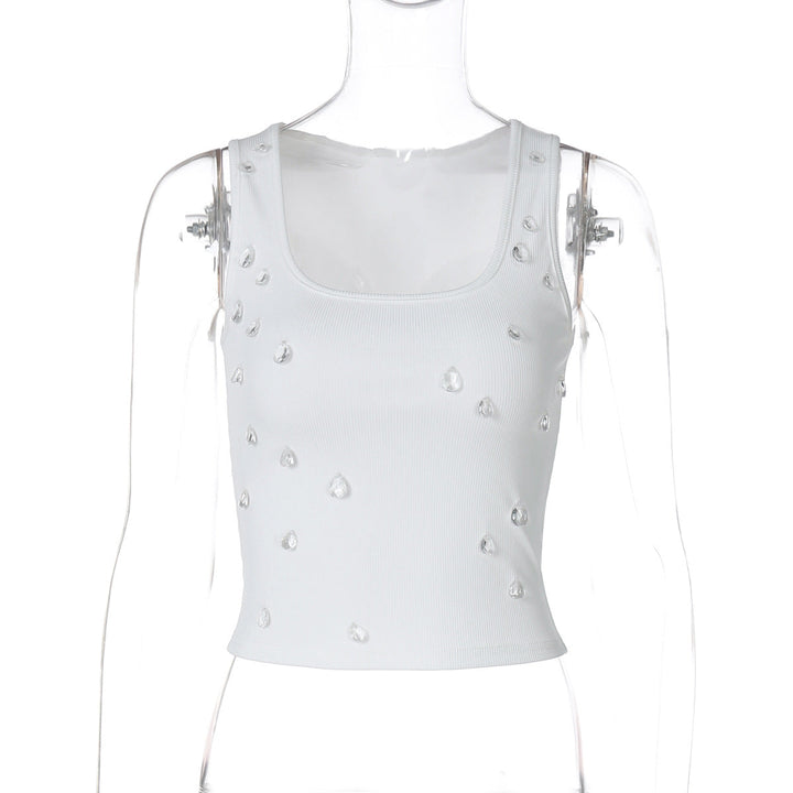 Trendy dámský cropped top s dekorativním detailem a přiléhavým střihem – Liora