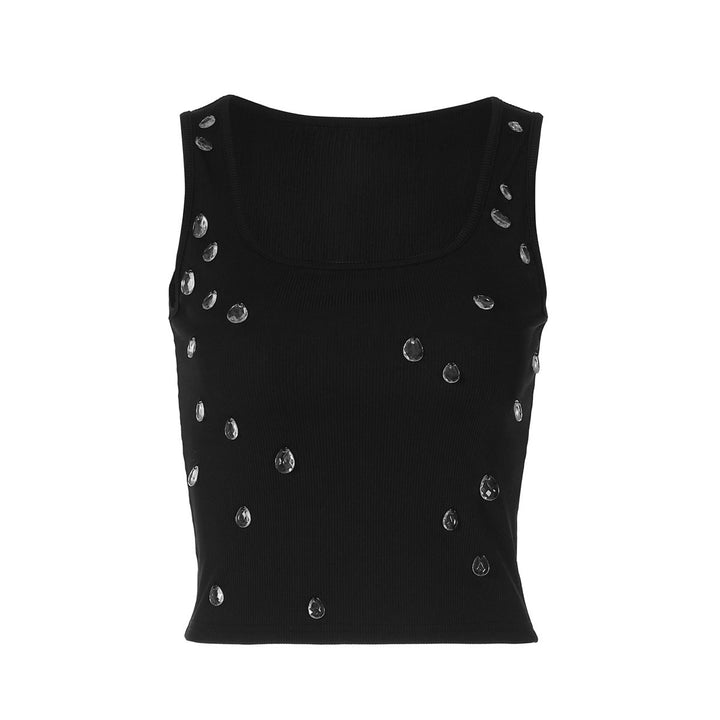 Trendy dámský cropped top s dekorativním detailem a přiléhavým střihem – Liora