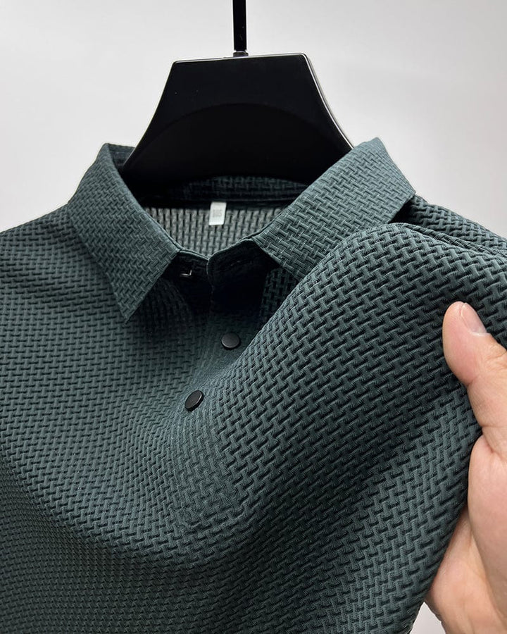 Prodyšná pánská polokošile s mesh detaily a slim fit – podzimní edice Milan