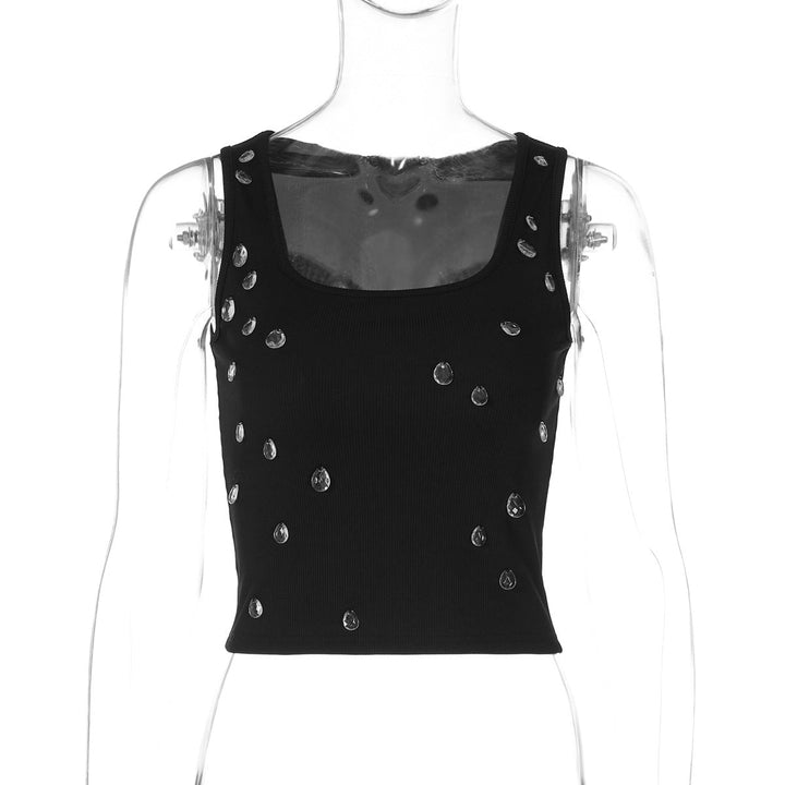 Trendy dámský cropped top s dekorativním detailem a přiléhavým střihem – Liora