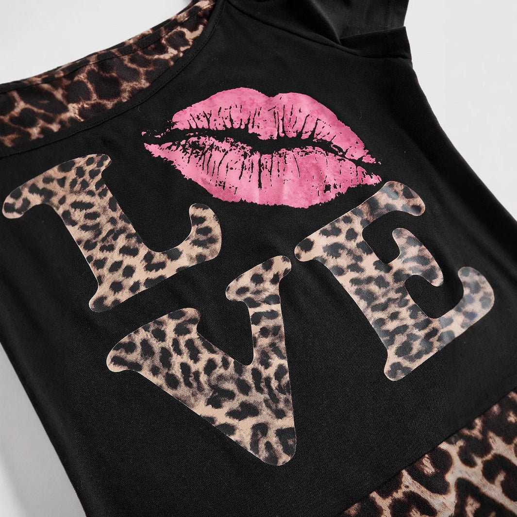 Trendy dámská off-shoulder košile s leopardím potiskem – Zaria