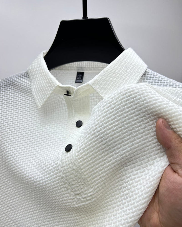 Prodyšná pánská polokošile s mesh detaily a slim fit – podzimní edice Milan