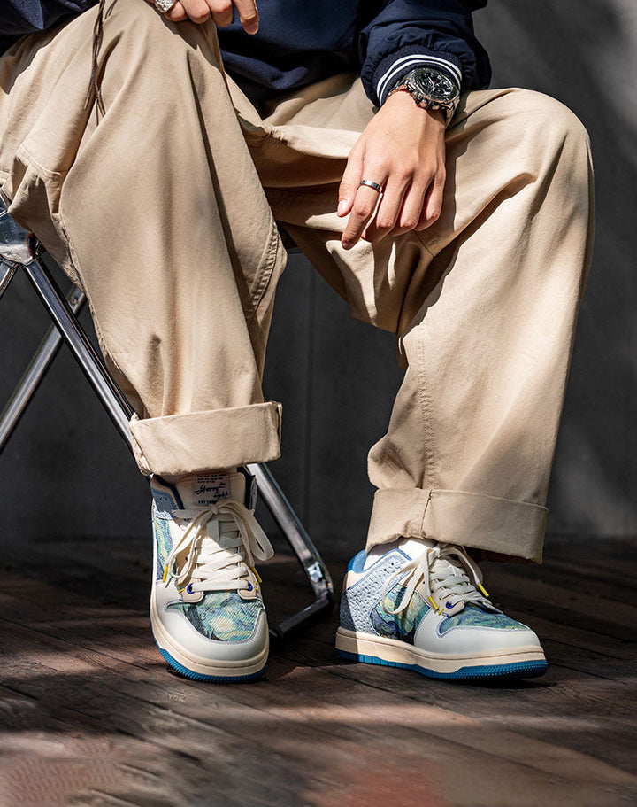 Umělecké unisex tenisky s designem hvězdné noci a pohodlnou sedačkou – Lior