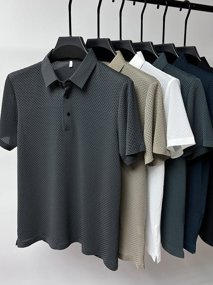 Prodyšná pánská polokošile s mesh detaily a slim fit – podzimní edice Milan