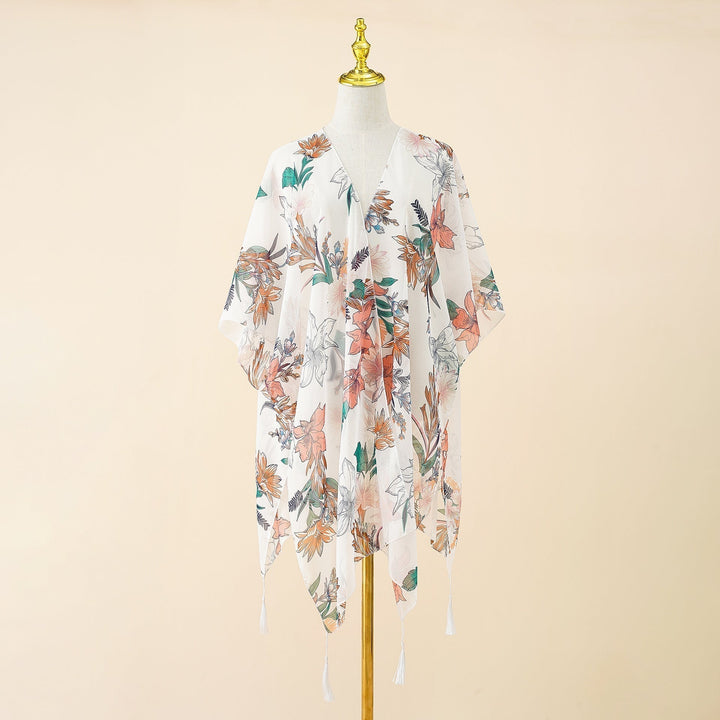 Kimono s květinovým vzorem a třásněmi – Liora