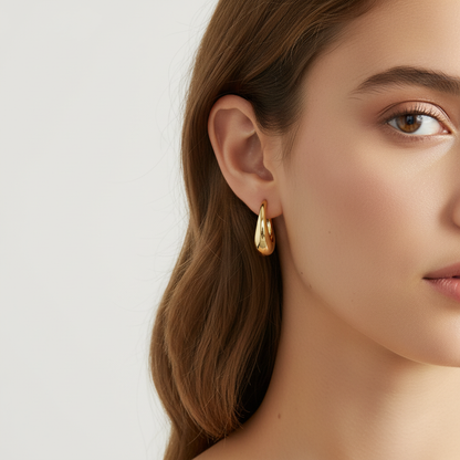 Ohrringe Mit Geschwungenem Design - Lunaria 