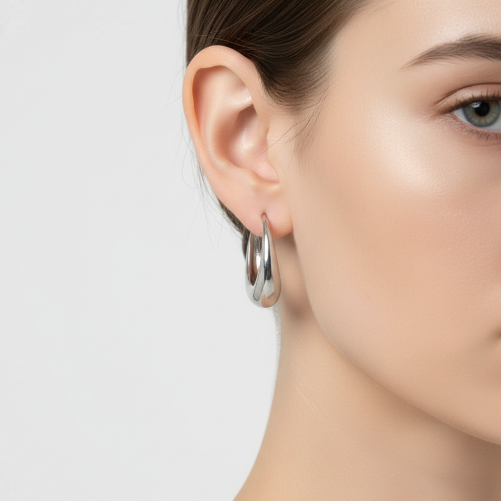 Ohrringe Mit Geschwungenem Design - Lunaria 