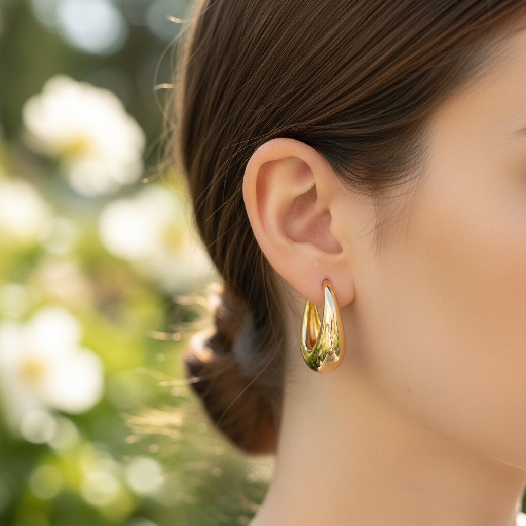 Ohrringe Mit Geschwungenem Design - Lunaria 