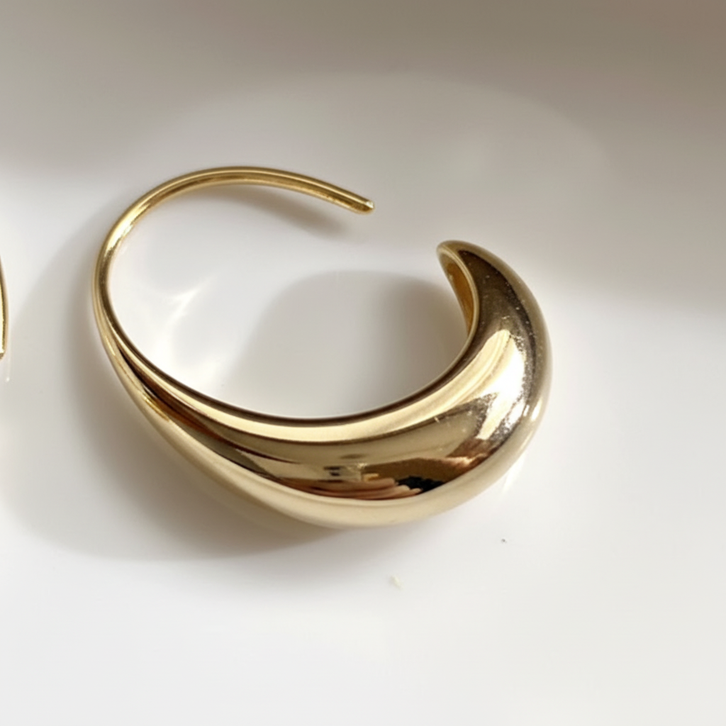 Ohrringe Mit Geschwungenem Design - Lunaria 