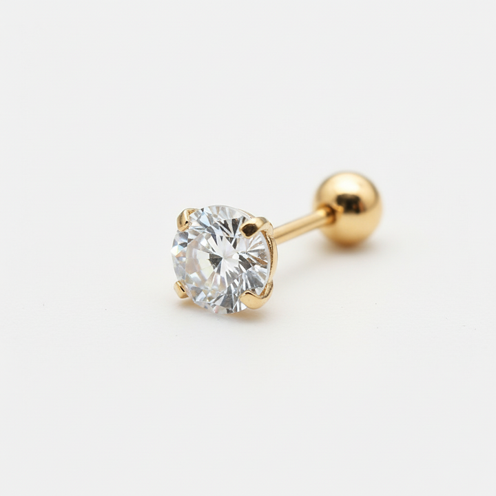 Ohrstecker Aus Titanstahl - ZirconiaPearl 