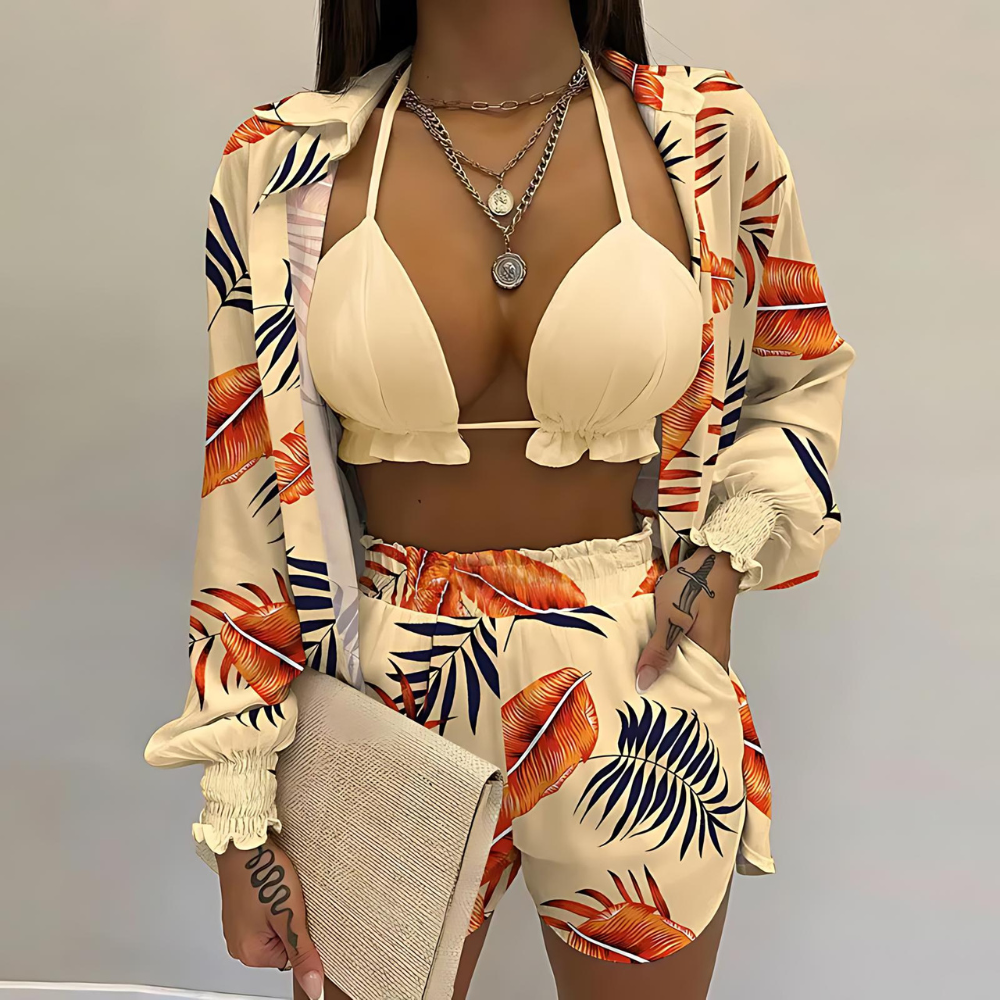 Stylový 3dílný letní outfit na pláž a k bazénu - TropenGlow