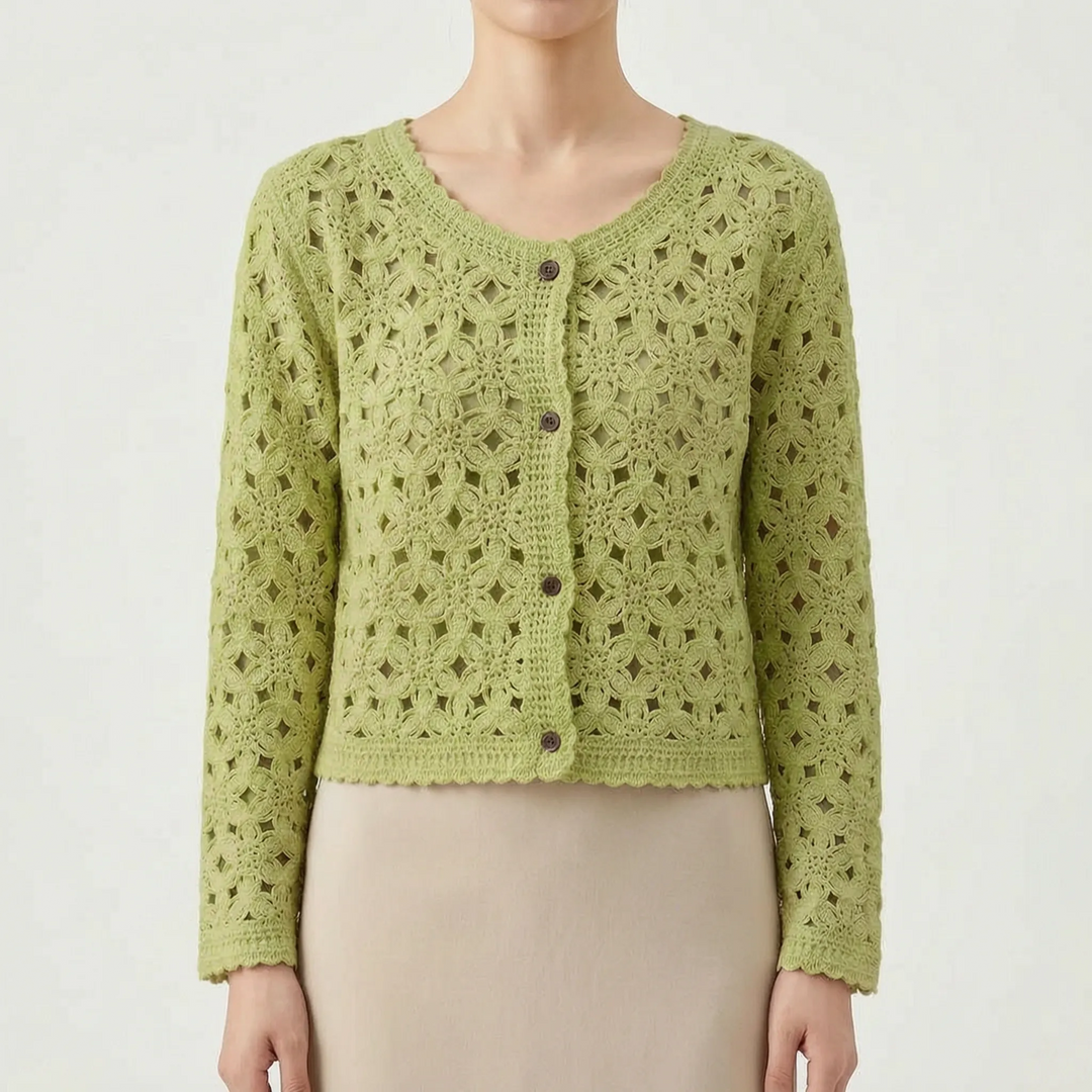 Openwork Crochet Cardigan -  Lorena
