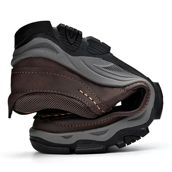 Orthopädische Schuhe, braun, bequem, flexibel, für täglichen Gebrauch, Herrenmode.
