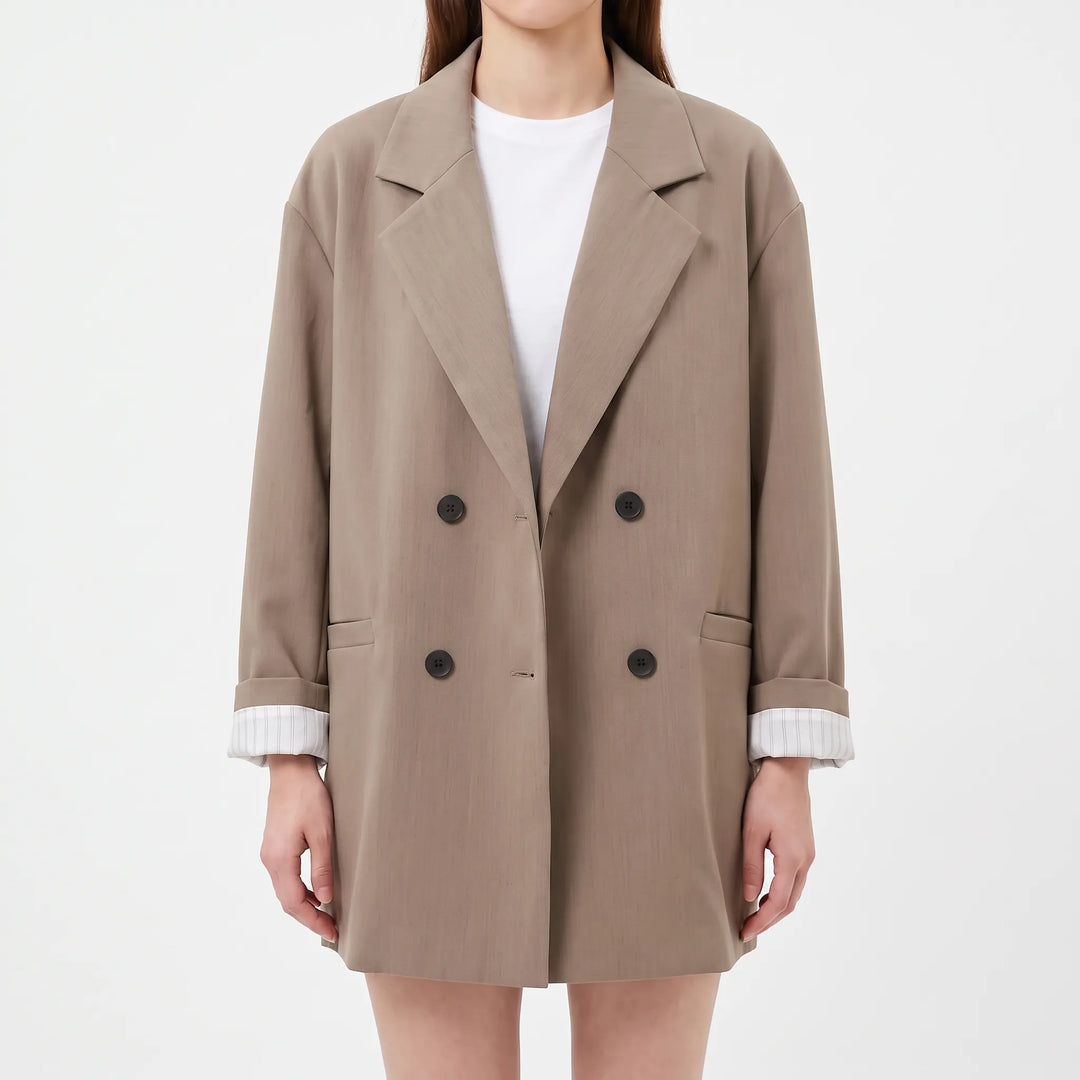 Oversize Sako Dámské Dvouřadé -  Melinda