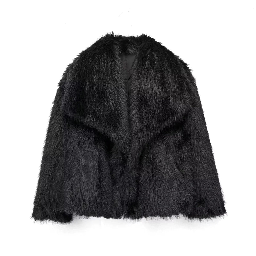 Oversized Winter Coat With Faux-Fur Finish - Elena
