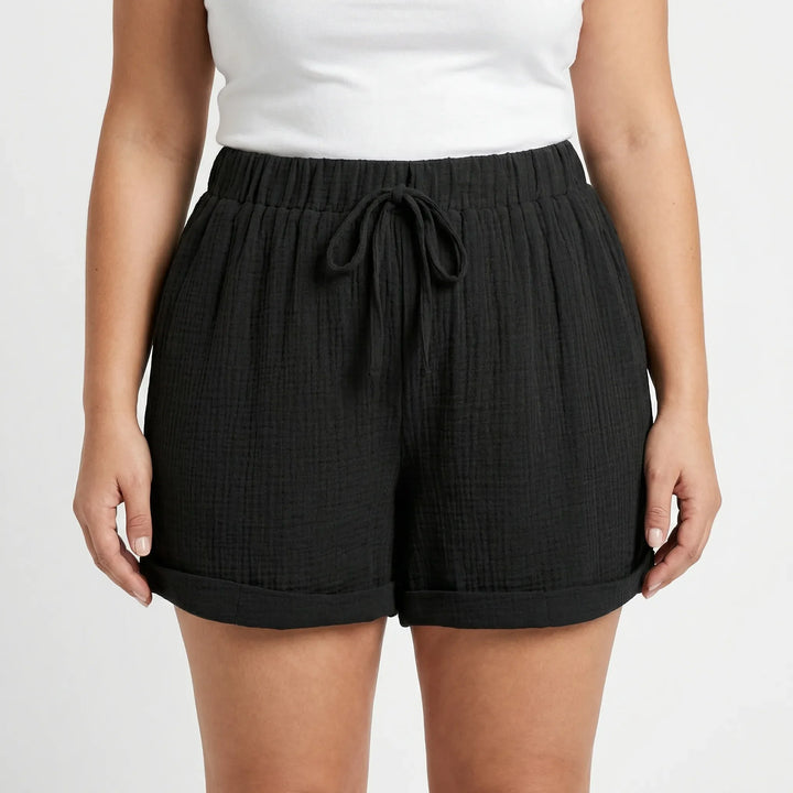 Plus Size Relaxed Fit Shorts - Amber