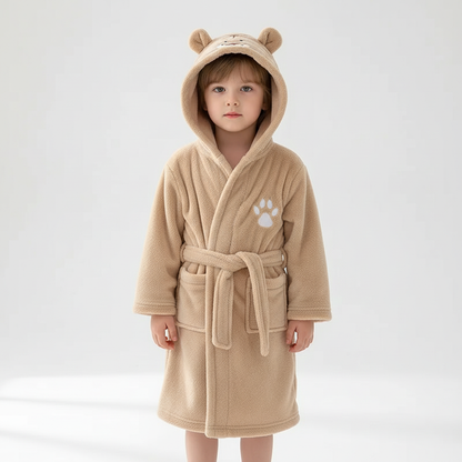 Plüschiger Kindermorgenmantel - CozyWrap