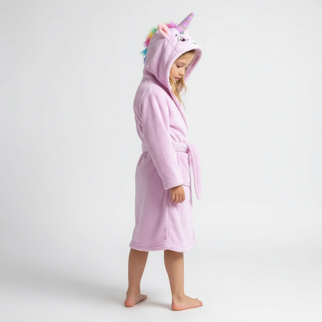 Plüschiger Kindermorgenmantel - CozyWrap