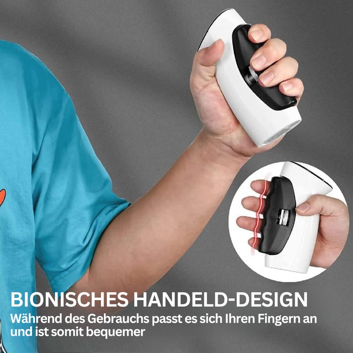Bionischer Handgriff, ergonomisch, weiß, für Fitness und Rehabilitation, bequemes Design.