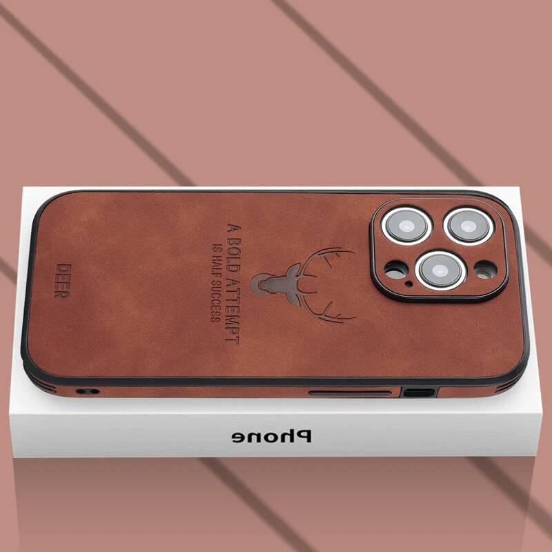 Luxusní jelení kůže iPhone obal - Veltro