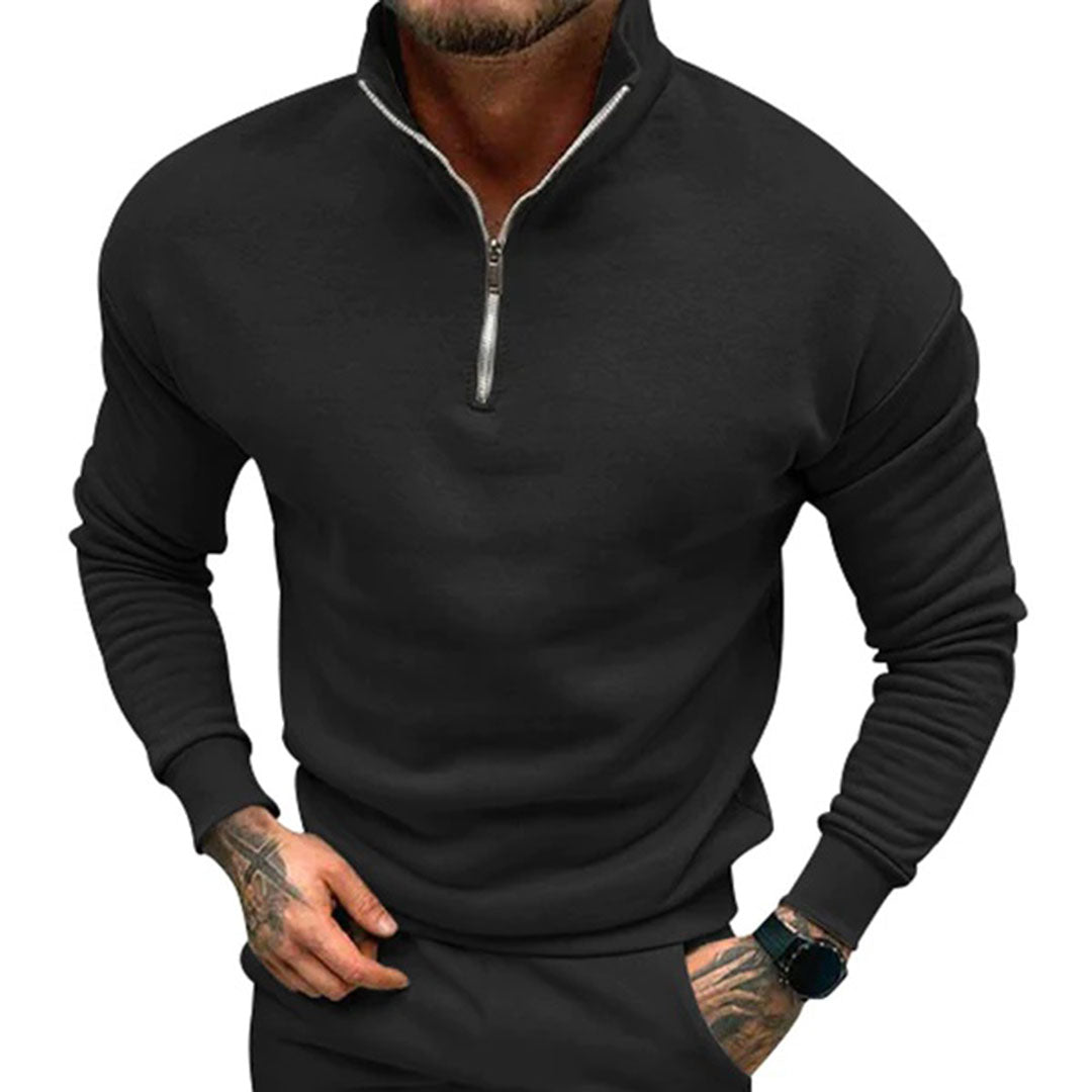 Pánský svetr s polo zipem – Matteo