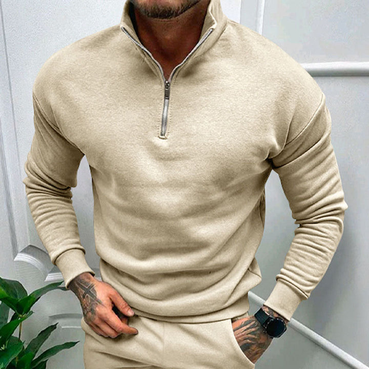 Pánský svetr s polo zipem – Matteo