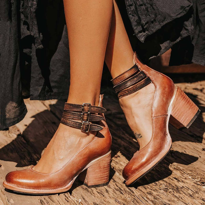 Podzimně krásné a stylové dámské kožené boty s protiskluzovou podrážkou – Amalia
