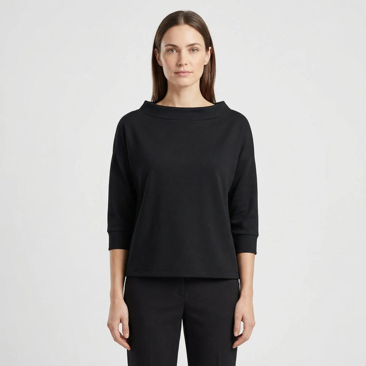 Relaxed Fit Roll-Neck Women's Top - Joanne