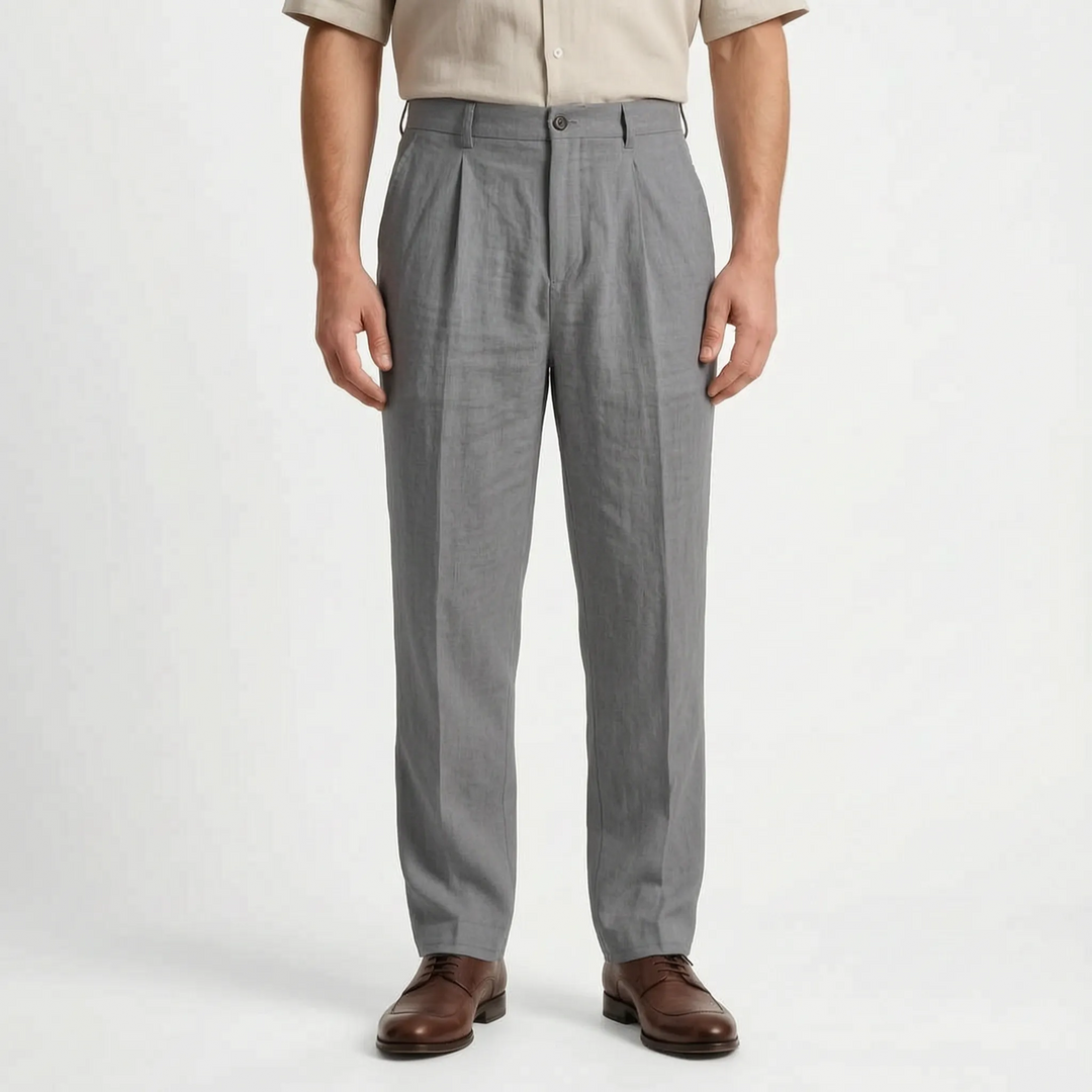 Relaxed Straight Leg Trousers -  Brent