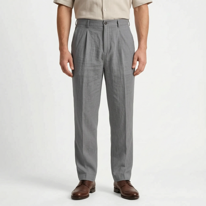 Relaxed Straight Leg Trousers -  Brent