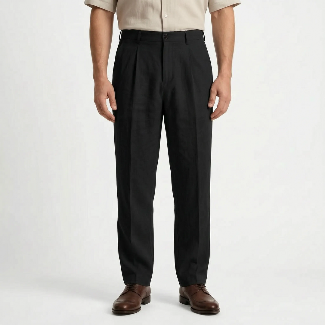 Relaxed Straight Leg Trousers -  Brent