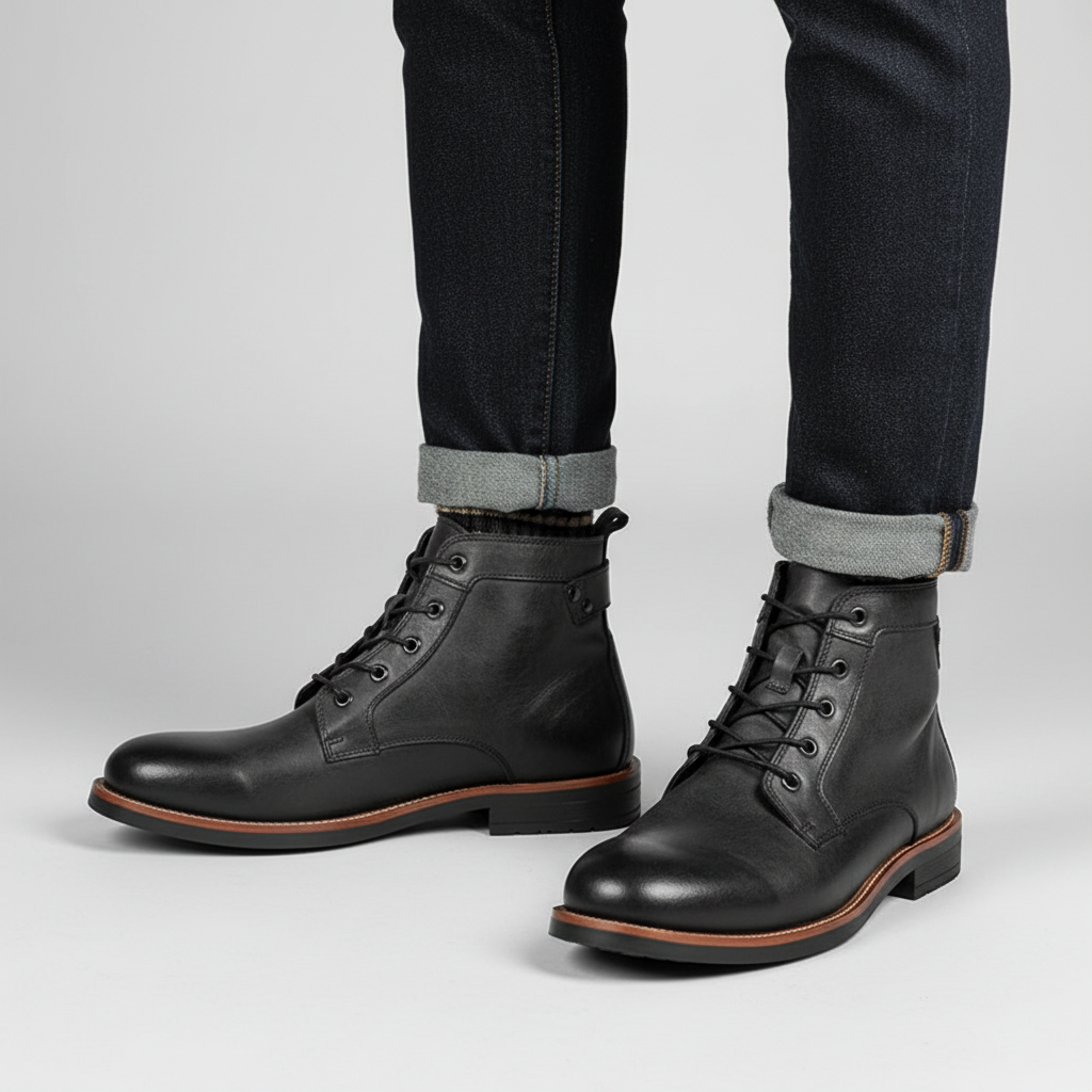 Retro Knöchelhohe Lederstiefel - Timothy