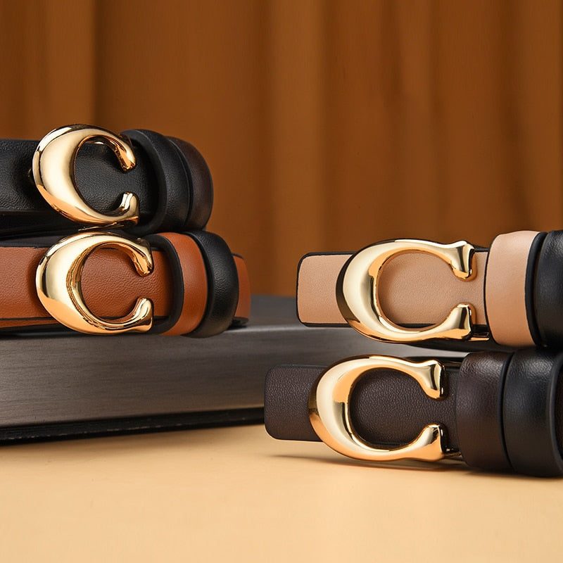 Reversible Slim C-Buckle Belt - Marjorie