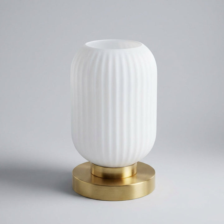 Ribbed Glass Table Lamp - Glintora