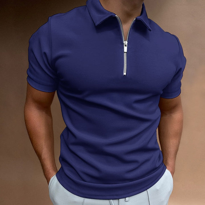 Moderní Slim Fit polo s dlouhým zipem (koupit 1, 1 zdarma) - VestoZip pánské polo