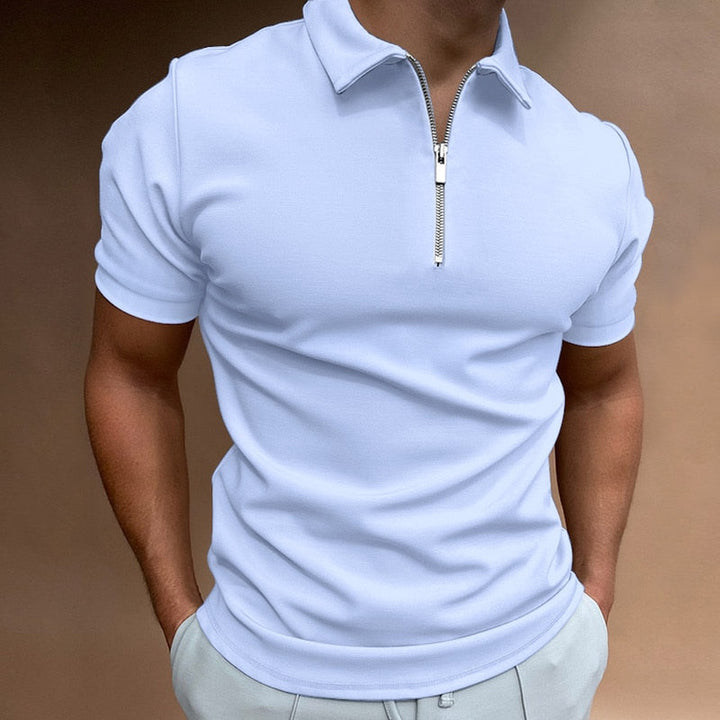 Moderní Slim Fit polo s dlouhým zipem (koupit 1, 1 zdarma) - VestoZip pánské polo