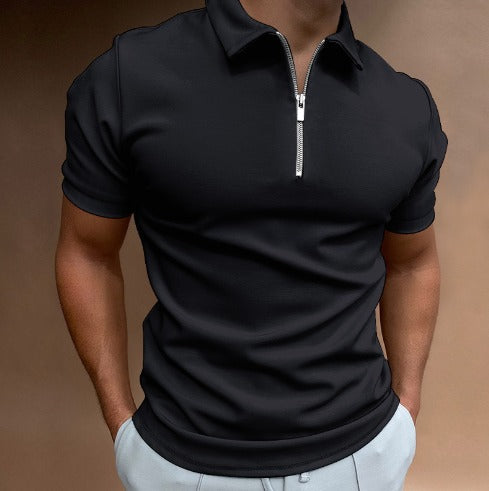 Moderní Slim Fit polo s dlouhým zipem (koupit 1, 1 zdarma) - VestoZip pánské polo