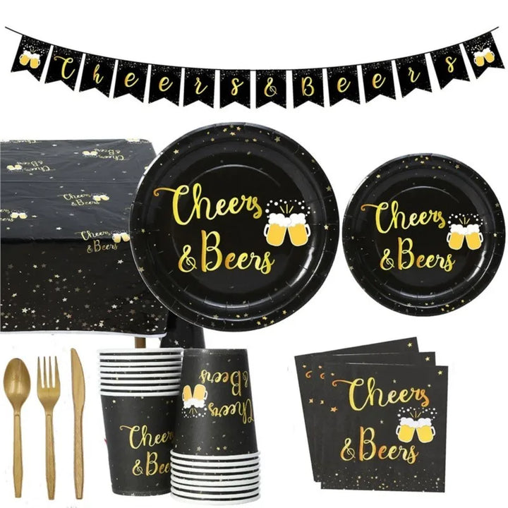 Jednorázová párty talířová souprava "Cheers & Beers" (pro 16 hostů) – CheersSet Oktoberfest 2026