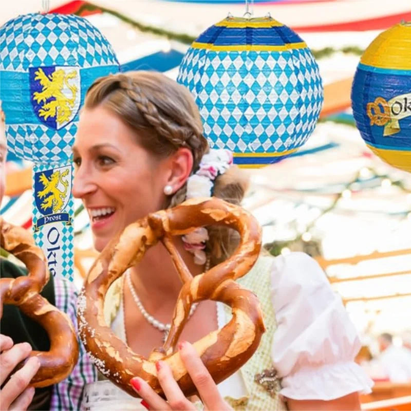 Sada papírových lampiček s motivem Oktoberfestu (3dílná) – LjusGlädje Oktoberfest 2025