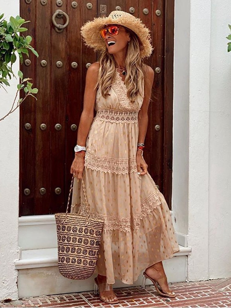 Boho Ibiza šaty - Solana