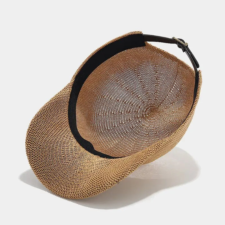 Stylový pletený sluneční klobouk s širokým okrajem - SunWeave Style