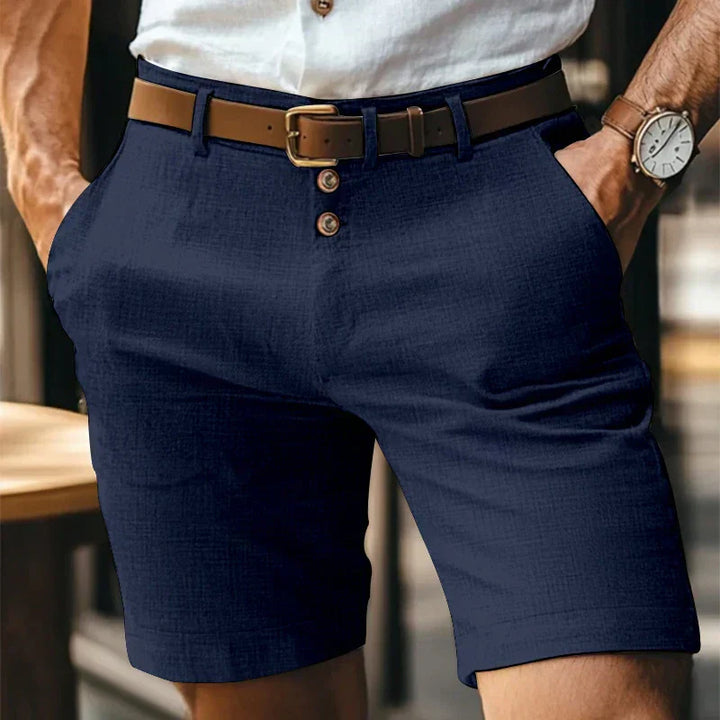 Pánské prodyšné vintage slim-fit letní kraťasy – Lennart