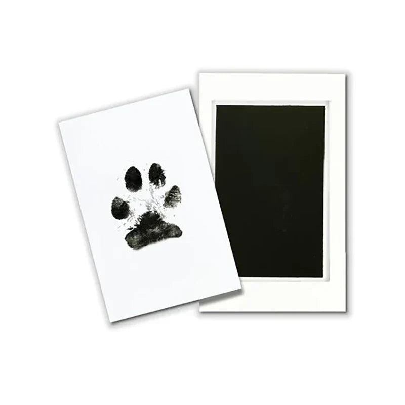 Pfotenabdruck-Set für Haustiere, schwarz-weiß, Erinnerungsrahmen, DIY-Tinte, Geschenkidee.