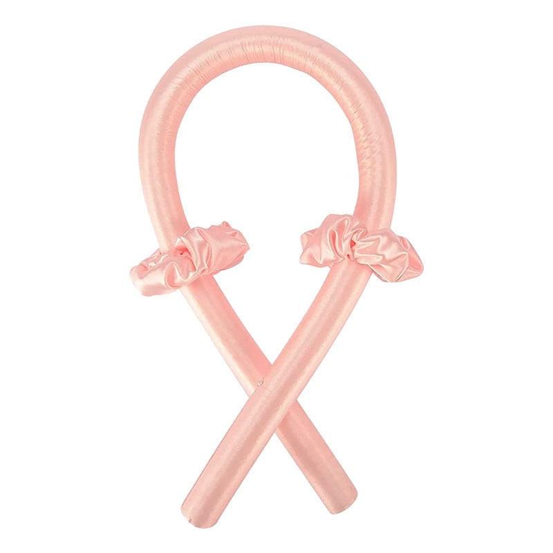 Rosa Seiden-Haarband mit Schleifen, stilvolles Accessoire für Damen, modisch und elegant.